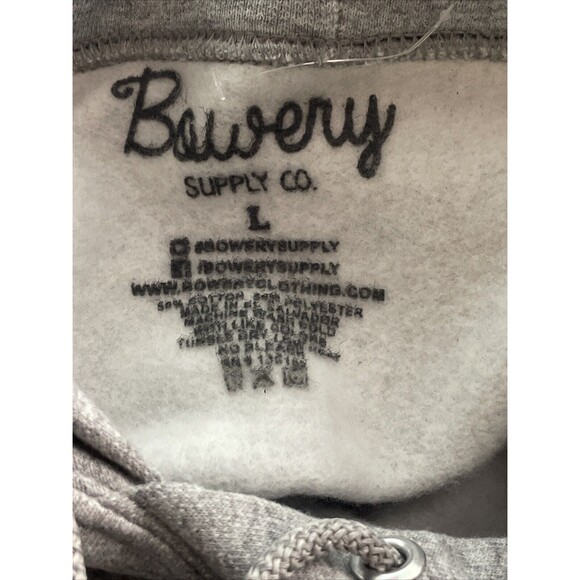 New Bowery Sweatshirt Hoodie Gray California Republic Logo Men’s Large - Picture 6 of 7